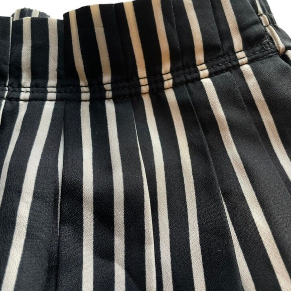 J. Crew Skirt Striped Black & White Elastic Waist Lined Pockets Size 6 NEW - Picture 6 of 12
